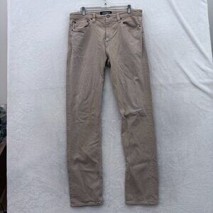 Revtown Sharp Pants Mens 35x34 (34x33) Beige Straight Leg Stretch